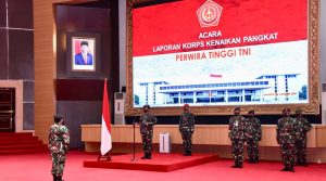 Panglima TNI Terima Laporan Kenaikan Pangkat 22 Pati TNI