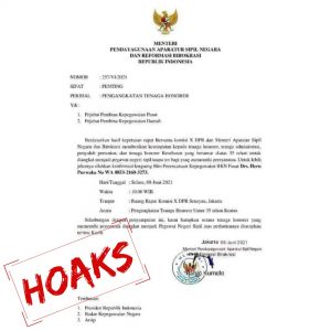 Calon Birokrat Harap Waspada, Hati-hati Beredar Surat Palsu Tentang Pengangkatan Honorer