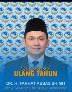 Farhat Abbas Ulang Tahun, Berharap Partai PANDAI Jadi Pilihan Rakyat di 2024