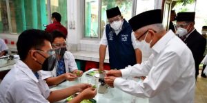 Wapres Tinjau Pelaksanaan Pembelajaran Tatap Muka di Pondok Pesantren Darunnajah