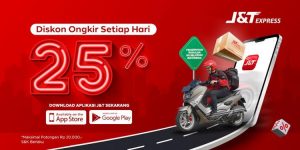 Mau Diskon Ongkir 25% di J&T Express? Pakai Aplikasinya Setiap Hari