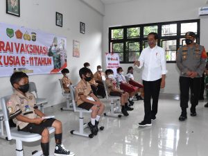 Gelar Vaksinasi Covid-19 Anak di Cideng Dapat Kunjungan Presiden