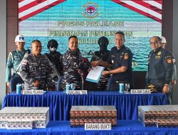 Penyelundupan 45 Kotak Rokok Berhasil Digagalkan TNI AL di Perairan Danai TBK